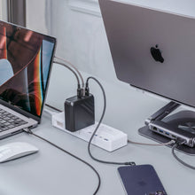 Load image into Gallery viewer, OMNIA Pro 140 140W 3-Port Power Charging Kit+Mac 360 Aluminum Foldable Stand