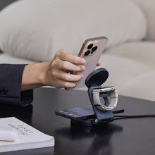 Load image into Gallery viewer, Mag 360 Qi2 3-in-1 Foldable Travel Charging Station