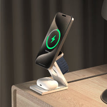 Load image into Gallery viewer, Mag Z - Magnetic 3-in-1 Foldable Travel Charging Station (3 pcs)