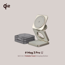 Load image into Gallery viewer, Mag 3 Pro Qi2 3-in-1 Foldable Travel Charging Station
