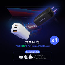 Load image into Gallery viewer, OMNIA X6i PD / QC 66W Compact Wall Charger