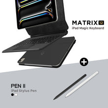 Load image into Gallery viewer, MATRIX 12 iPad Magic Keyboard (12.9") + PEN II iPad Stylus Pen