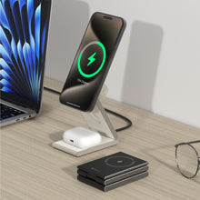 Load image into Gallery viewer, Mag Z - Magnetic 3-in-1 Foldable Travel Charging Station
