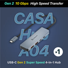 Load image into Gallery viewer, CASA Hub A04 USB-C Gen2 SuperSpeed 4-in-1 Hub
