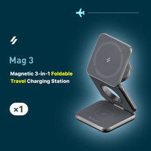 Load image into Gallery viewer, Mag 3 Magnetic 3-in-1 Foldable Travel Charging Station
