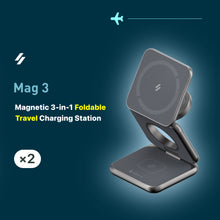 Load image into Gallery viewer, Mag 3 Magnetic 3-in-1 Foldable Travel Charging Station X2
