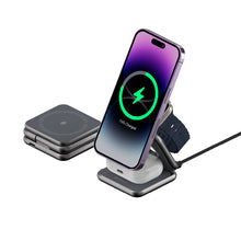 Load image into Gallery viewer, Mag 3 Magnetic 3-in-1 Foldable Travel Charging Station
