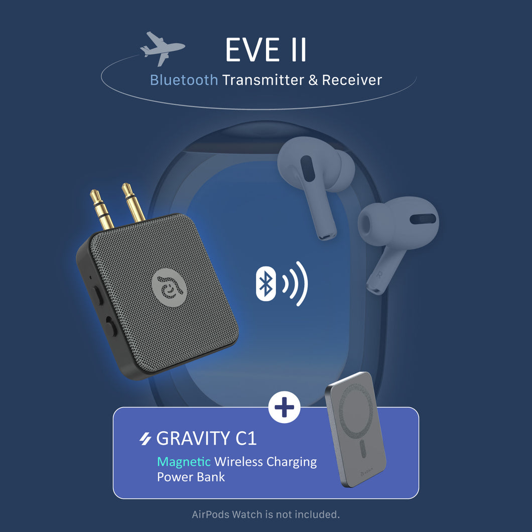 EVE II  Bluetooth Transmitter & Receiver + Adam Elements - GRAVITY C1 （Grey）