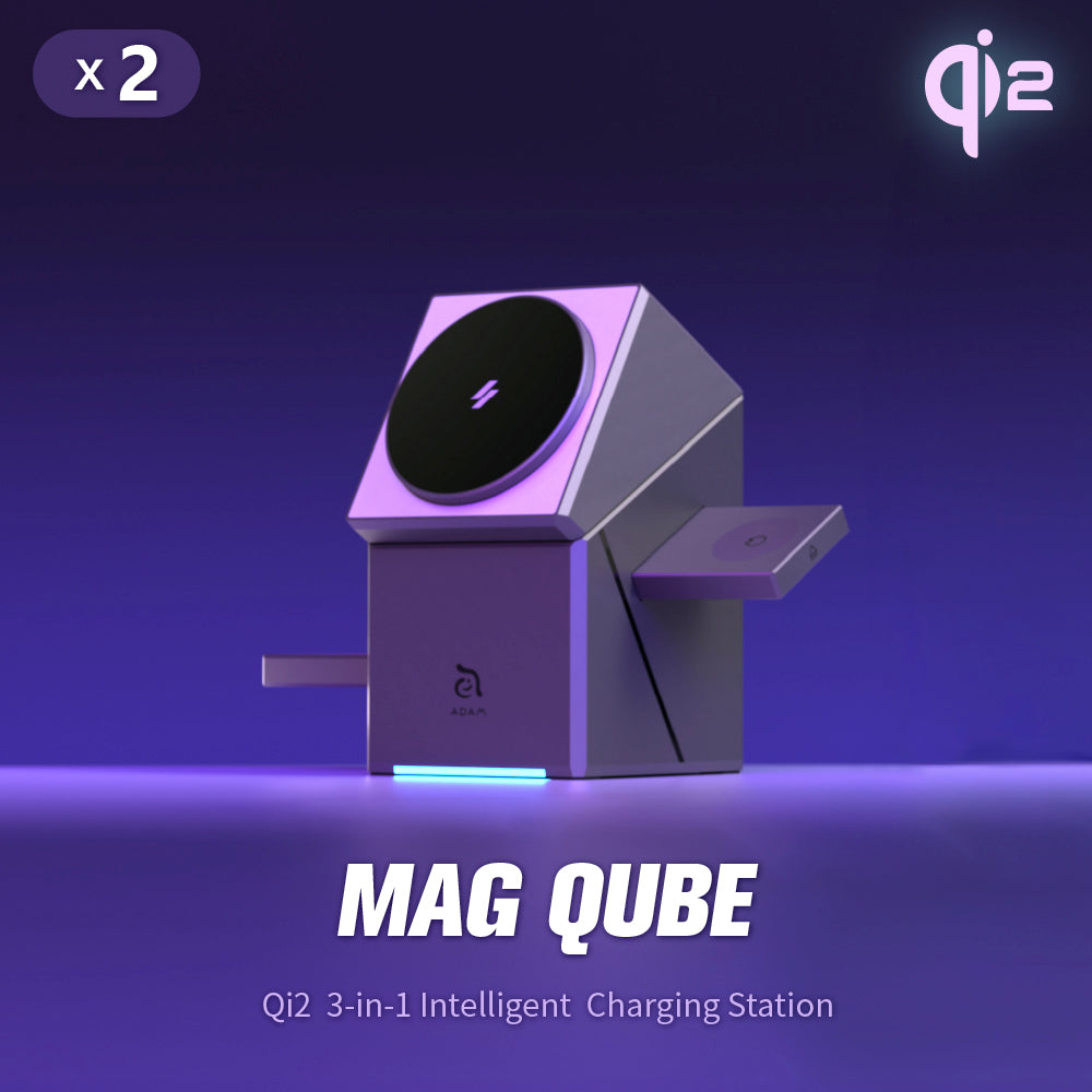 Mag Qube Qi2  3-in-1 Intelligent  Charging Station (2PCs)