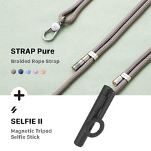 Load image into Gallery viewer, STRAP Pure Braided Rope Strap + SELFIE II Wireless Bluetooth Tripod Selfie Stick
