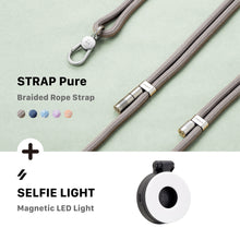 Load image into Gallery viewer, STRAP Pure Braided Rope Strap + SELFIE LIGHT Magnetic LED Light
