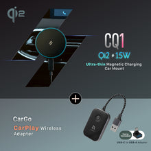 Load image into Gallery viewer, CQ1 Qi2 Magnetic Charging Car Mount + CarGo CarPlay Wireless Adapter
