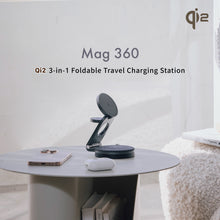 Load image into Gallery viewer, Mag 360 Qi2 3-in-1 Foldable Travel Charging Station
