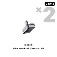 Load image into Gallery viewer, (2 Sets) iKlips S USB-C Nano Touch Fingerprint SSD
