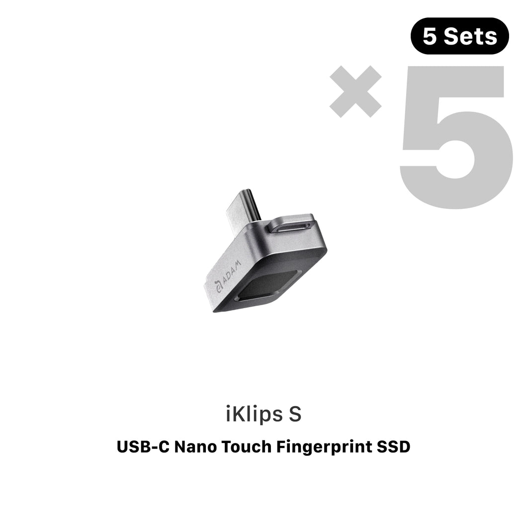 (5 Sets) iKlips S USB-C Nano Touch Fingerprint SSD