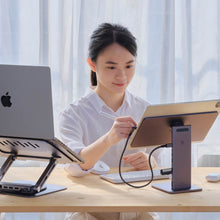 Load image into Gallery viewer, Mag M Pro Magnetic 8-in-1 iPad Stand Hub + PeAk II Ultra HD 4K 60Hz HDMI Cable (2M)
