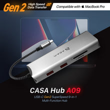 Load image into Gallery viewer, CASA Hub A09 USB-C Gen2 SuperSpeed 9-in-1 Multi-Function Hub
