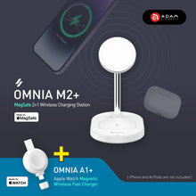 Load image into Gallery viewer, OMNIA M2+ MagSafe 2 +1 Wireless Charging Station + OMNIA A1+ Apple Watch Magnetic Wireless Fast Charger
