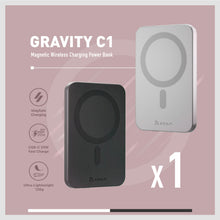 Load image into Gallery viewer, GRAVITY C1 - Magnetic Wireless Charging Power Bank
